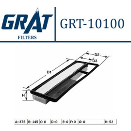 GRT-10100 HAVA FİLTRESİ (FIAT ALBEA 1.3JTD-DOBLO -FIORINO-IDEA-PANDA-PUNTO-OUNTO EVO-500) (51775324)